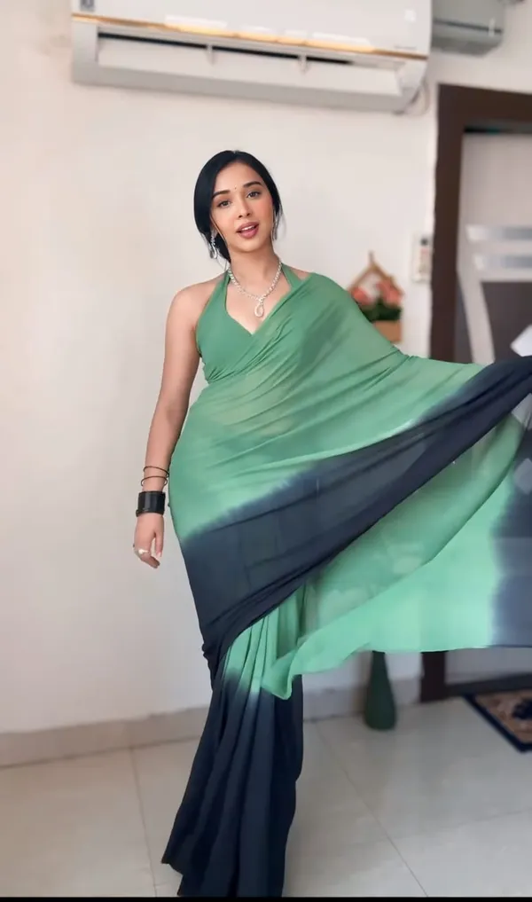 Green_1-Minute_Ready_To_Wear_Georgette_Saree_For_Women