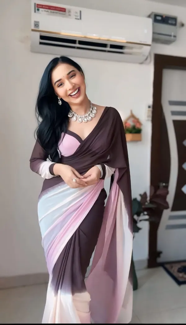 Coffee_1-Minute_Ready_To_Wear_Georgette_Saree_For_Women