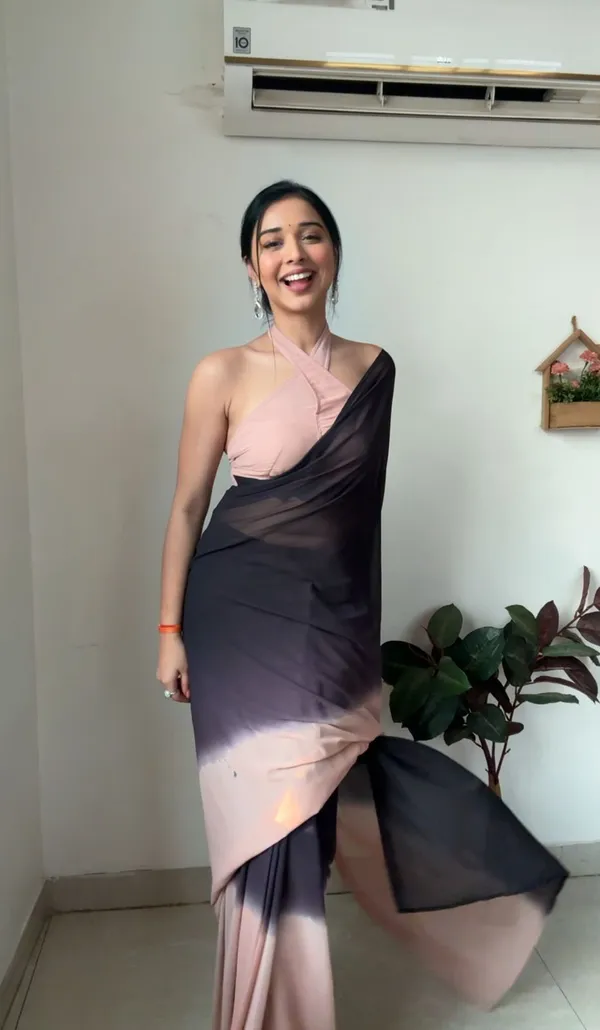 Coffee_Shaded_1-Minute_Ready_To_Wear_Georgette_Saree_For_Women