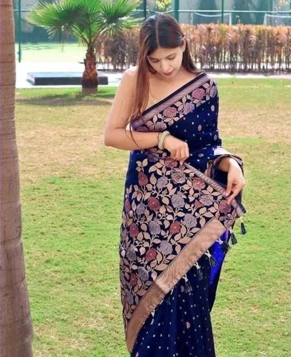 Dark_Blue_Ridhhi_Creation_Embellished_Banarasi_Jacquard_Saree_For_Women