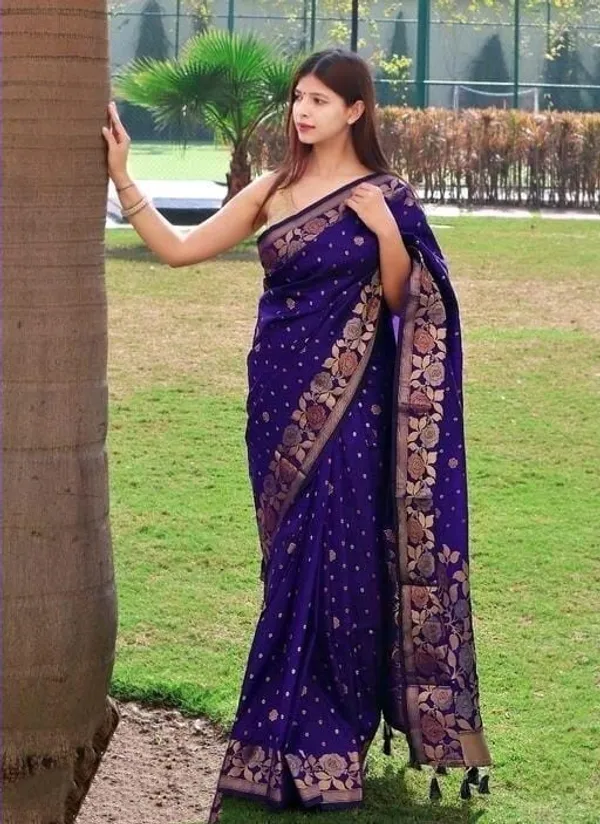 Dark_Blue_Ridhhi_Creation_Embellished_Banarasi_Jacquard_Saree_For_Women