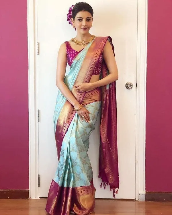 Blue_Embellished_Banarasi_Jacquard_Saree_For_Women
