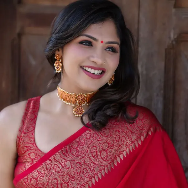 Red_Pure_Banarasi_Saree_For_Women
