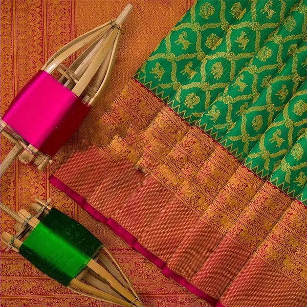 Green_Pure_Banarasi_Saree_For_Women