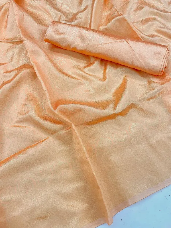 Peach_Pure_Banarasi_Saree_For_Women