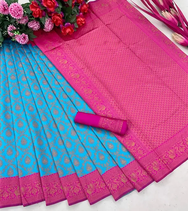 Blue_Pure_Banarasi_Saree_For_Women
