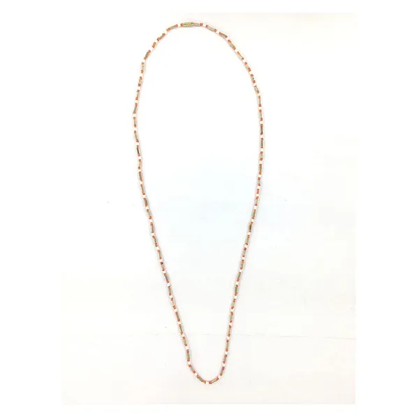 MAYAPURI_Red_&_White_Two_Layer_Design_Tulsi_Kanthi_Mala_/Tulasi_Mala_/Holy_Basil_Wood_2_Round_Necklace