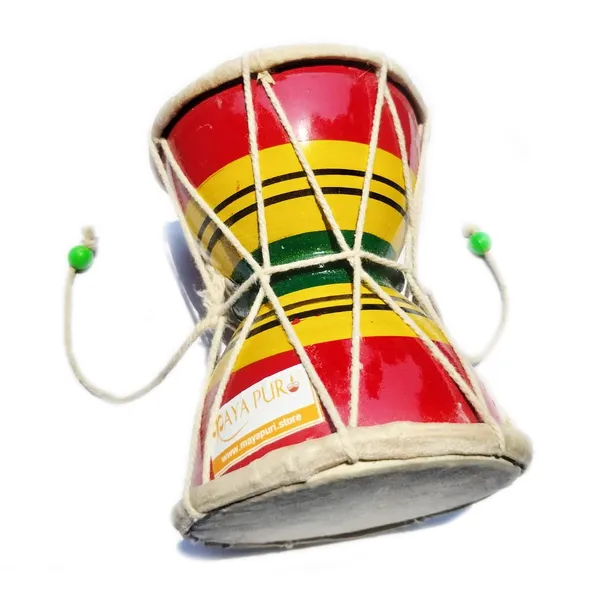 MAYAPURI_Shiva_Damru_Hand_Percussion_Damroo_Handmade_Musical_Instrument_/Home_Decor_&_Kids_Toys
