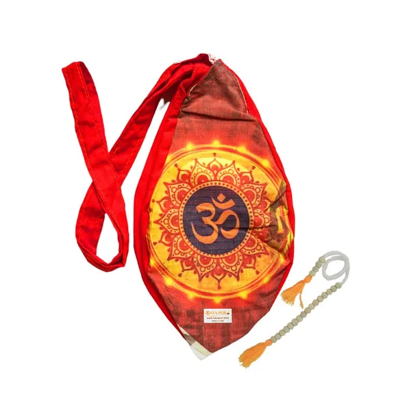 MAYAPURI_Om_Printed_Gomukhi_Japa_Mala_Bag_–_Pure_Cotton_Chanting_Bag_with_Zip_Pocket_&_Sakshi_Mala_Counter