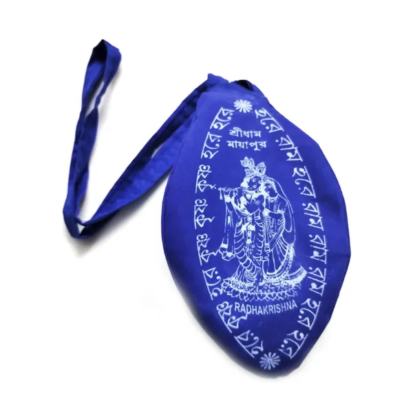MAYAPURI_Blue_Cotton_Chanting_Bag_/Japa_Bag_/Beads_Bag_With_Sakshi_Mala_Counter