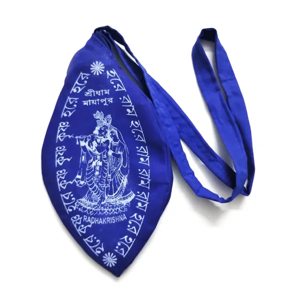 MAYAPURI_Blue_Cotton_Chanting_Bag_/Japa_Bag_/Beads_Bag_With_Sakshi_Mala_Counter