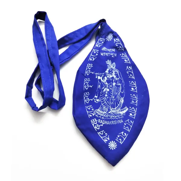 MAYAPURI_Blue_Cotton_Chanting_Bag_/Japa_Bag_/Beads_Bag_With_Sakshi_Mala_Counter