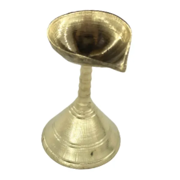 MAYAPURI_Golden_Traditional_Brass_Stand_Diya_/Pradip_For_Puja