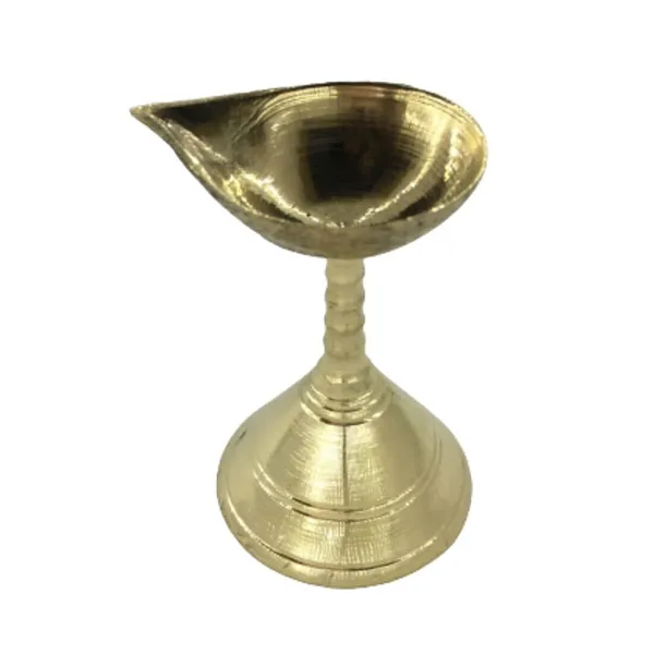 MAYAPURI_Golden_Traditional_Brass_Stand_Diya_/Pradip_For_Puja