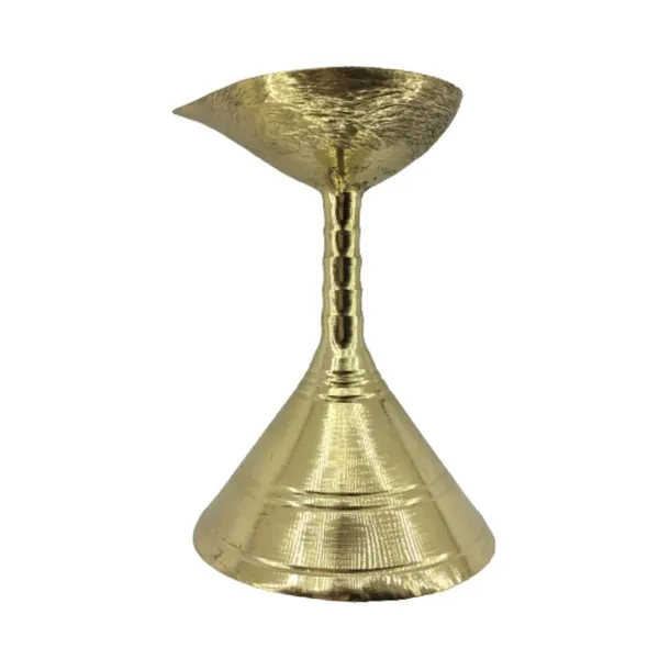 MAYAPURI_Golden_Traditional_Brass_Stand_Diya_/Pradip_For_Puja