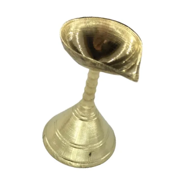 MAYAPURI_Golden_Traditional_Brass_Stand_Diya_/Pradip_For_Puja