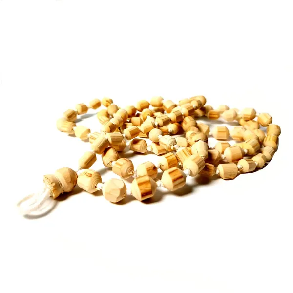 MAYAPURI_Tulsi_Japa_Mala_108_+_1_Beads_Original_For_Daily_Mantra_Jaap_And_Meditation,_Wooden_Knotted_Jap_Mala,_Chanting_Beads_Size;_Small_To_Big,_Mala_(Pack_Of_1)