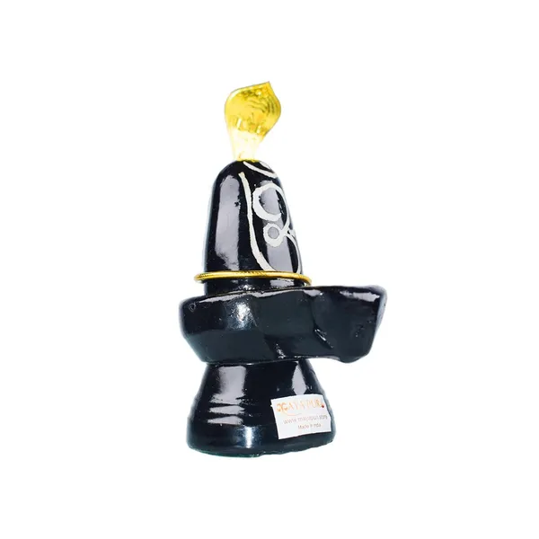 MAYAPURI_Black_Shiv_Lingam_/Shivling_With_Naga_/Snake_For_Home_/Office_Puja_/Decoration_/Gift_Item