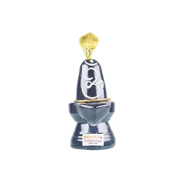 MAYAPURI_Black_Shiv_Lingam_/Shivling_With_Naga_/Snake_For_Home_/Office_Puja_/Decoration_/Gift_Item