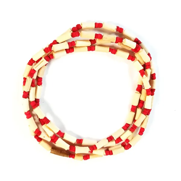 MAYAPURI_Red_&_Brown_Tulsi_Mala_For_Neck,_2_Round_Holy_Basil_Necklace_For_Unisex_Adults