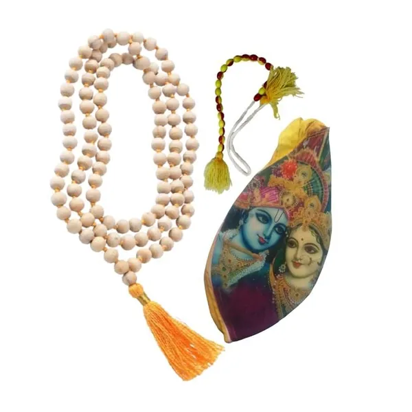 MAYAPURI_Multicolor_Pure_Cotton_Radha_Krishna_Printed_Gomukhi_Japa_Mala_Bag_/Chating_Bag_/Beads_Bag_With_Tulsi_Japa_Mala_108_Beads_Original_And_Sakshi_Mala_Counter