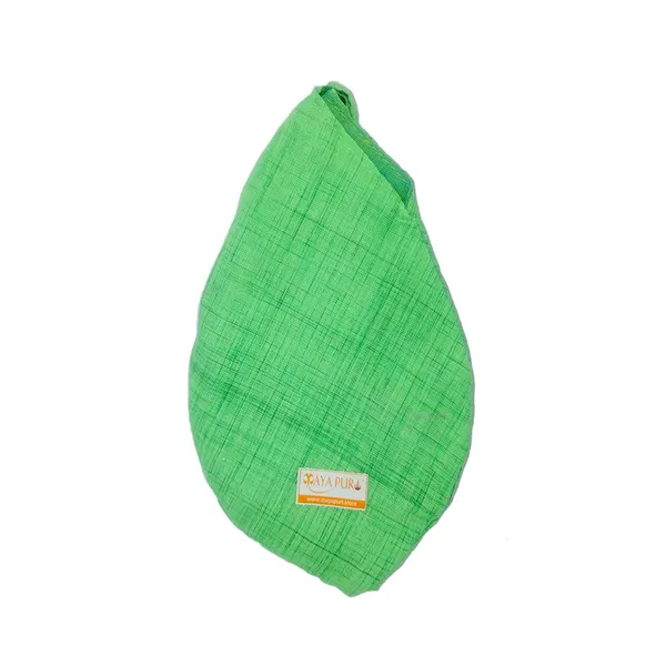 MAYAPURI_Paris_Green_Khadi_Cotton_Chanting_Bag_/Japa_Mala_Bag_With_Sakshi_Mala_Counter