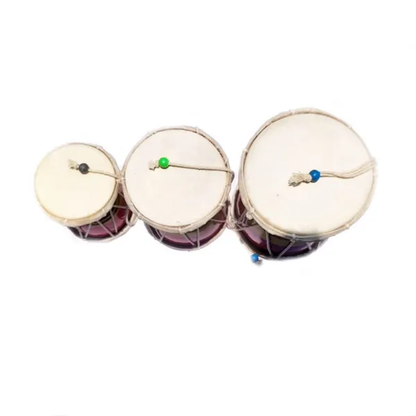 MAYAPURI_Multicolor_Shiva_Damru_Hand_Percussion_Damroo_Handmade_Musical_Instrument_/Home_Decor_&_Kids_Toys
