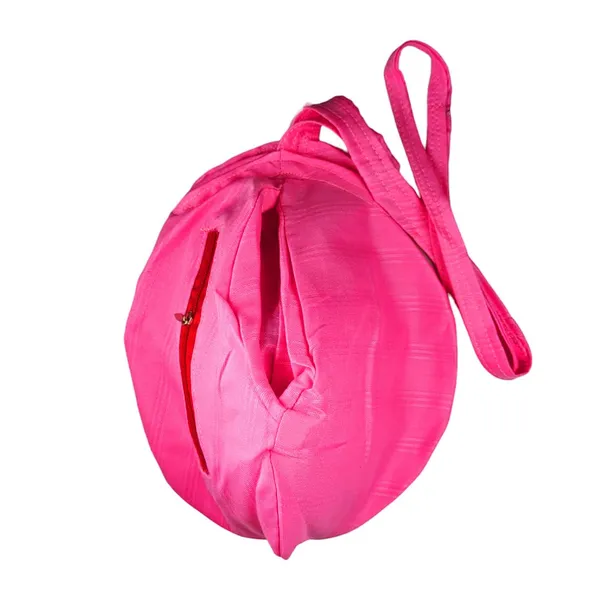 MAYAPURI_Pink_Aum_(Om)_Printed_Gomukhi_Japa_Mala_Bag,_Pure_Cotton_Beads_Bag,_Chanting_Bag_With_Zip_Pocket_And_Sakshi_Mala_Counter,_Pack_Of_1