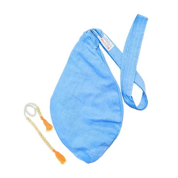 Light_Blue_Cotton_Chanting_Bag_/Gomukhi_Japa_Mala_Bag_With_Sakshi_Mala_Counter