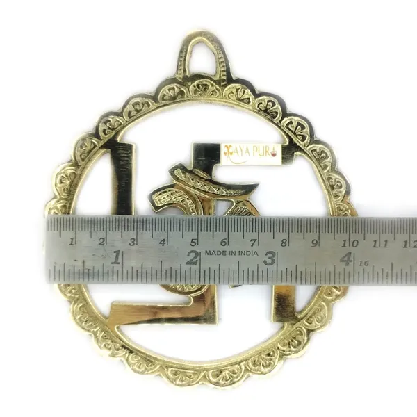 MAYAPURI_Multicolor_Brass_Om_With_Swastik_Wall_Hanging_Protect_Negative_Energy_For_Good_Luck