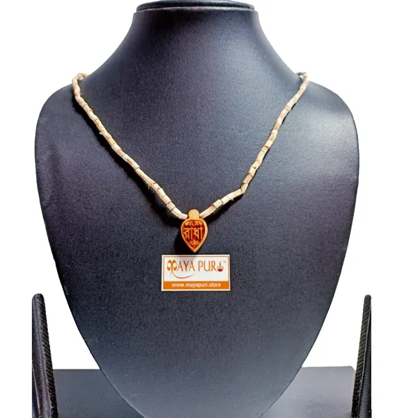 MAYAPURI_Adults_Unisex_Original_Tulsi_Kanthi_Mala_With_Engraved_Design_Radha_Pendant_(Locket)_Tulasi_Mala_Or_Holy_Basil_Wooden_Necklace_For_Neck_(Pack_Of_1)