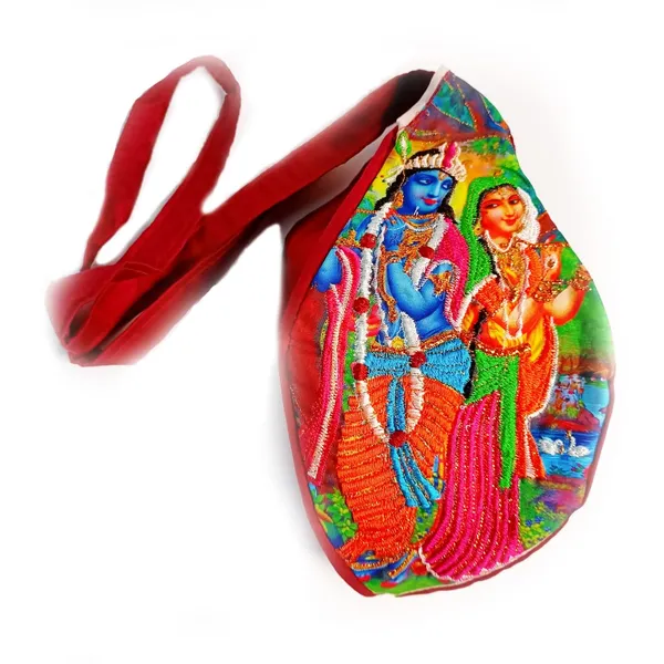 MAYAPURI_Multicolor_Beautiful_Embroidered_Radha_Krishna_Japa_Bag_/Chanting_Bag_With_Sakshi_Mala