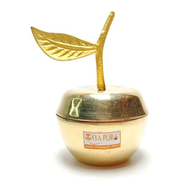 MAYAPURI_Golden_Brass_Sindoor_Box,_Apple_Shape_Kumkum_Dani_Or_Pital_Sindur_Dani