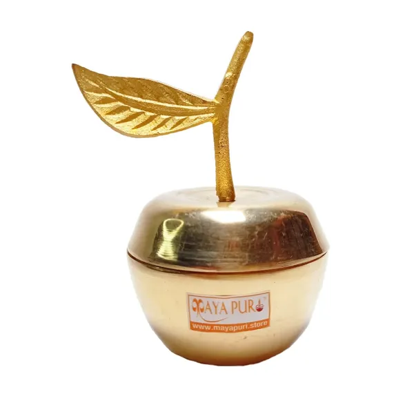 MAYAPURI_Golden_Brass_Sindoor_Box,_Apple_Shape_Kumkum_Dani_Or_Pital_Sindur_Dani