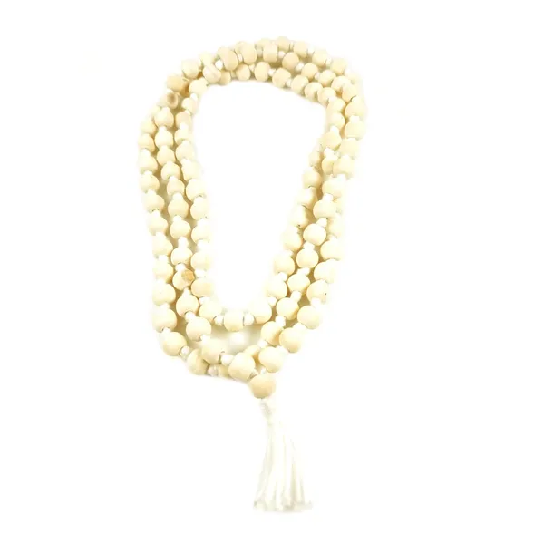 MAYAPURI_Pure_Tulsi_Japa_Mala_108_+_1_Beads_Original_For_Daily_Mantra_Jaap_With_Tassel_/Holy_Basil_Chanting_Beads,_Rosary_Round_Mala_With_Tight_Knottedm,_Adults_Unisex_(Pack_Of_1)