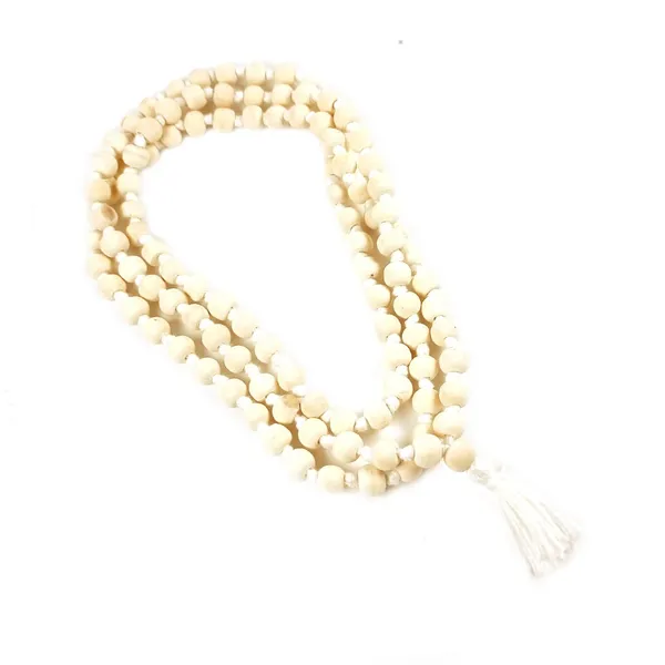 MAYAPURI_Pure_Tulsi_Japa_Mala_108_+_1_Beads_Original_For_Daily_Mantra_Jaap_With_Tassel_/Holy_Basil_Chanting_Beads,_Rosary_Round_Mala_With_Tight_Knottedm,_Adults_Unisex_(Pack_Of_1)