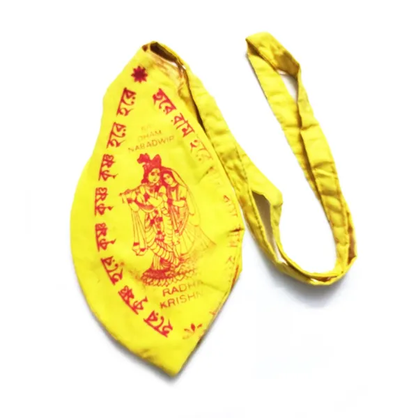 MAYAPURI_Yellow_Cotton_Chanting_Bag_/Japa_Bag_/Beads_Bag_With_Sakshi_Mala_Counter