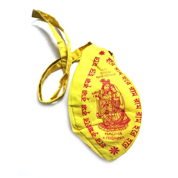 MAYAPURI_Yellow_Cotton_Chanting_Bag_/Japa_Bag_/Beads_Bag_With_Sakshi_Mala_Counter