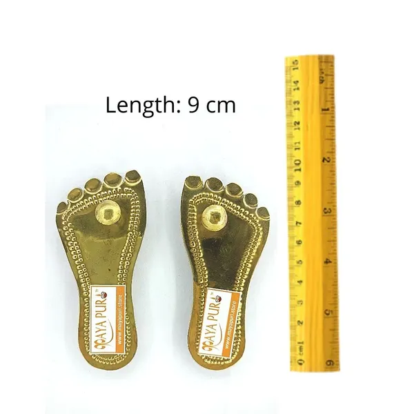 MAYAPURI_Golden_Brass_Charan_Paduka_For_God,_Kharam_Or_Khadau_|_God_Footwear