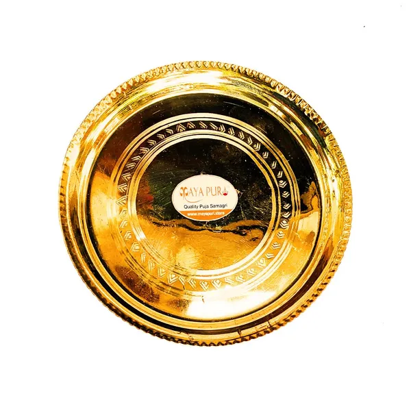 MAYAPURI_Golden_Premium_Brass_Pooja_Thali_Set_For_Traditional_Indian_Rituals_And_Worship,Home_Mandir_&_Pooja_(Pack_Of_1)