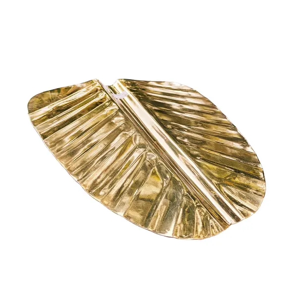 MAYAPURI_Golden_Brass_Banana_Leaf_Handcrafted_Decorative_Accent_For_Home_Decor,_Gift_Item,_Wall_Decoration