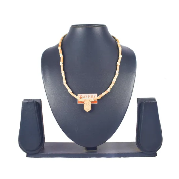 MAYAPURI_Original_Unisex_Design_Tulsi_Kanthi_Mala_With_Radha_Engraved_In_Hindi_Front_Pendant_/Locket