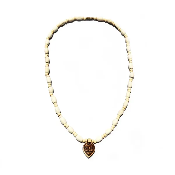 MAYAPURI_Adults_Unisex_Original_Tulsi_Kanthi_Mala_With_Engraved_Radha_Design_Pendant_(Locket)_For_Neck_Or_Tulasi_Mala,_Holy_Basil_Wooden_Necklace__(Pack_Of_1)