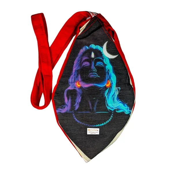 MAYAPURI_Adiyogi_Lord_Shiva_Printed_Gomukhi_Chanting_Bag,_Pure_Cotton_Beads_Bag,_Original_Japa_Mala_Bag,_Jhola_With_Zip_Pocket_And_Sakshi_Mala_Counter_(Pack_Of_1)