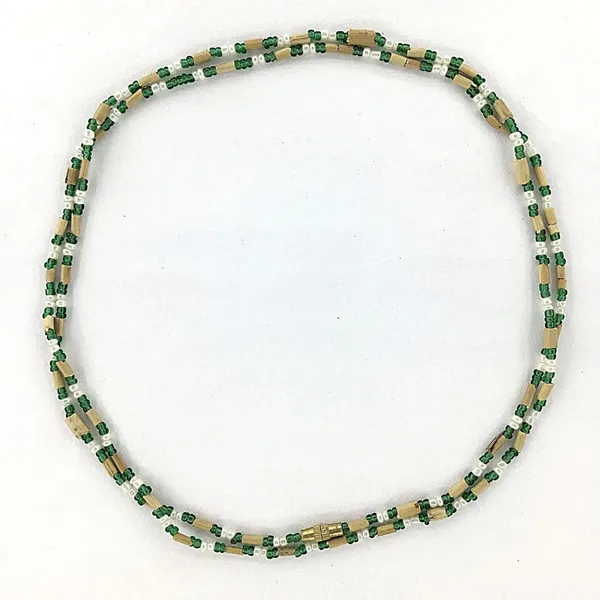 MAYAPURI_Green_Two_Layer_Design_Tulsi_Kanthi_Mala_/Tulasi_Chain_/Holy_Basil_Wood_2_Round_Necklace