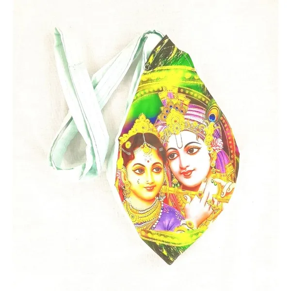 MAYAPURI_Multicolor_Radha_Krishna_Printed_Beads_Bag_/Chanting_Bag_With_Sakshi_Mala_Counter