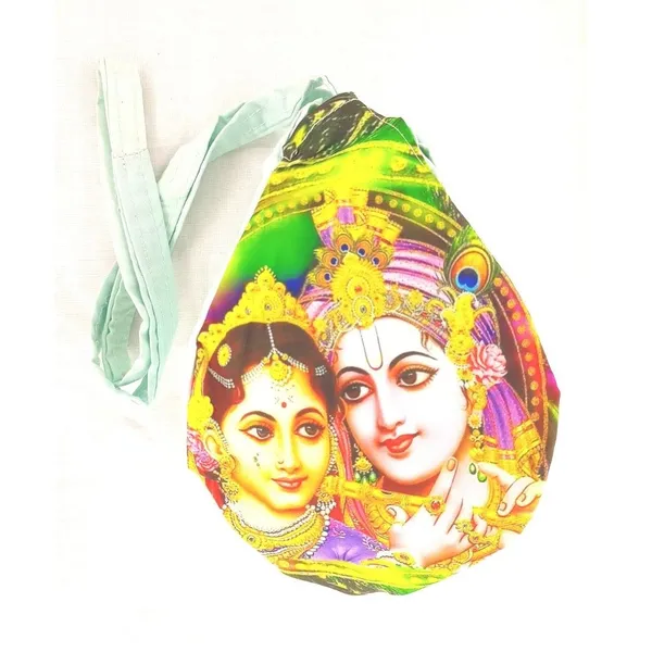 MAYAPURI_Multicolor_Radha_Krishna_Printed_Beads_Bag_/Chanting_Bag_With_Sakshi_Mala_Counter