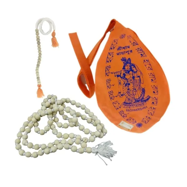 MAYAPURI_Unisex-Adults_Japa_Mala_&_Sakshi_Mala_With_Hare_Krishna_Print_Gomukhi_Japa_Bag