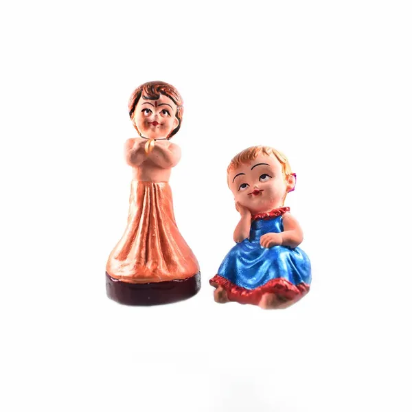 Atnayaj_Handmade_Clay_Cartoon_Characters_Chhota_Bheem_&_Chutki_For_Kids_/Home_Decor_/Gift_Items_(2_Pcs)