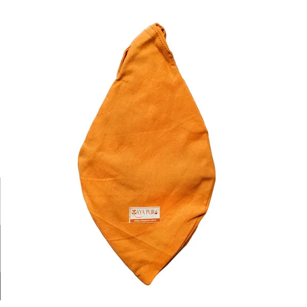 MAYAPURI_Orange_Pure_Cotton_Chanting_Bag_Or_Gomukhi_Japa_Mala_Bag_Or_Cotton_Bead_Bag_With_Sakshi_Mala_Counter